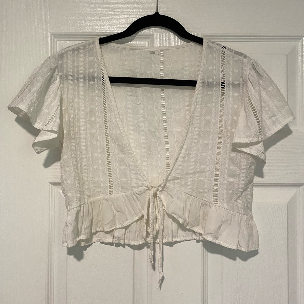 White crop top